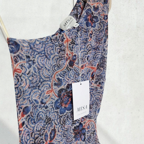 MISA Aries Dress in Feathered Floral - Picture 5 of 7